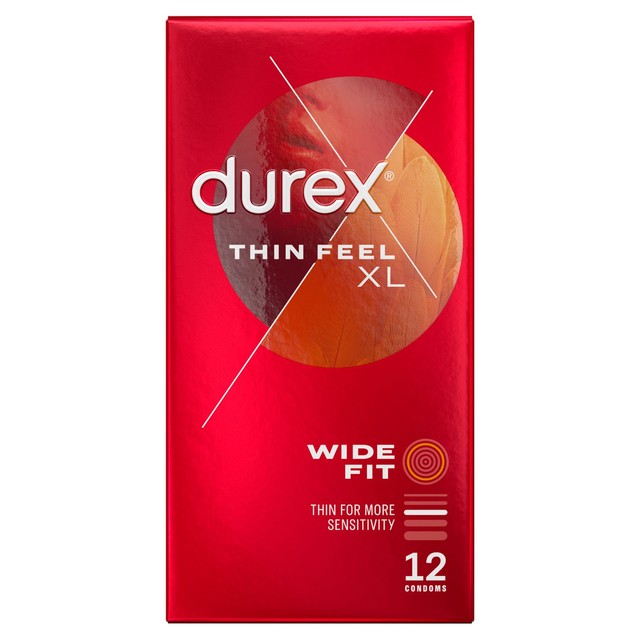 Durex Thin Feel XL Wide Fit Condoms 12 Pack - British product