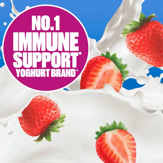Actimel strawberry fat free yoghurt drink 8 x 100g - British product