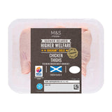 M&S Oakham Gold chicken thighs 600g, imported from the UK