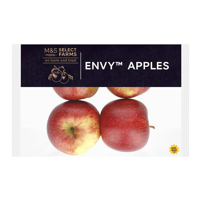 M&S Envy Apples 4 per pack, imported from the UK