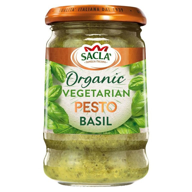 Sacla Organic Basil Pesto 190g (British brand)