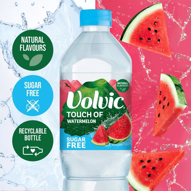 Volvic watermelon sugar free flavoured water 1.5L (British brand)