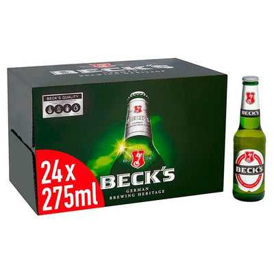 Becks German Lager Beer Bottles 24 x 275ml