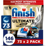 Finish Ultimate Plus Infinity Shine Fresh Dishwasher Tablets 146 Tablets - British product