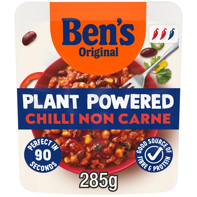 Ben's Original Plant Powered Vegan Chili Non Carne Ready Meal 285g - British product