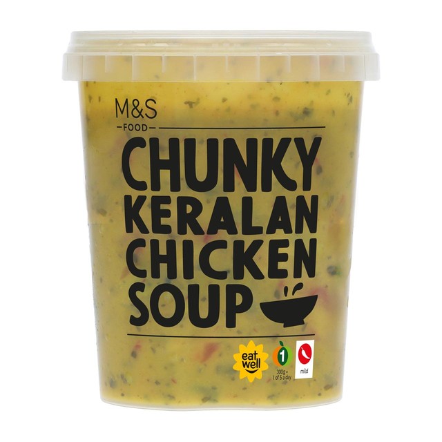 M&S Keralan chicken soup 600g, imported from the UK