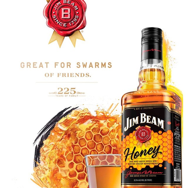 Jim Beam Honey Kentucky Bourbon Whiskey 70cl, UK version