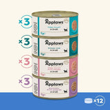Applaws Fish Collection wet cat food tins multipack 12x70g - British product