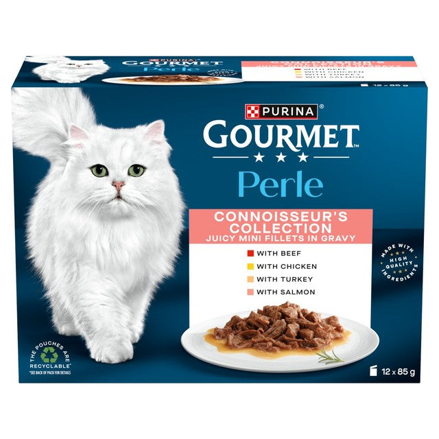 Gourmet Perle wet cat food in gravy 12x85g, UK version
