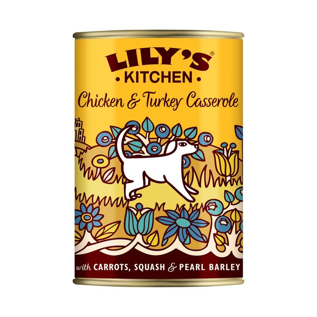 Lily's Kitchen wet dog food chicken and turkey casserole 400g, UK version