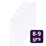 M&S Collection cotton vests white 8-9 years, imported from the UK