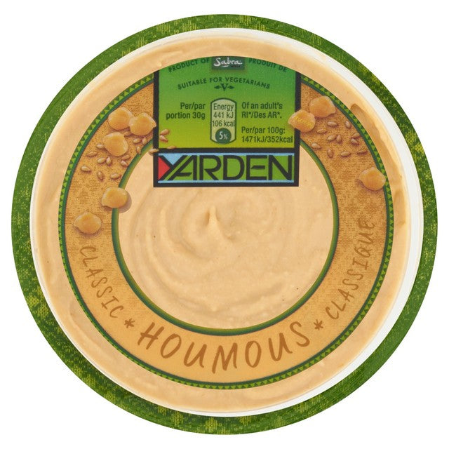 Yarden chickpea and sesame houmous dip 250g (British brand)