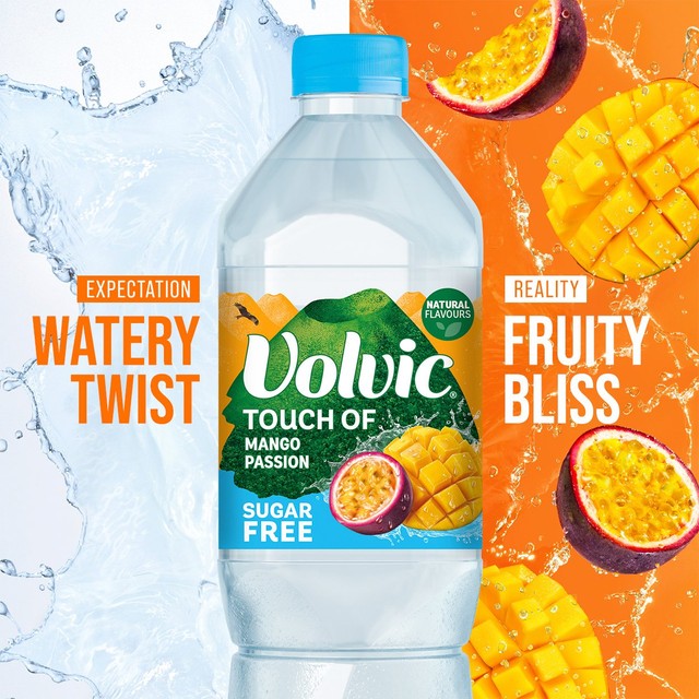 Volvic mango passion sugar-free flavoured water 1.5L (British brand)