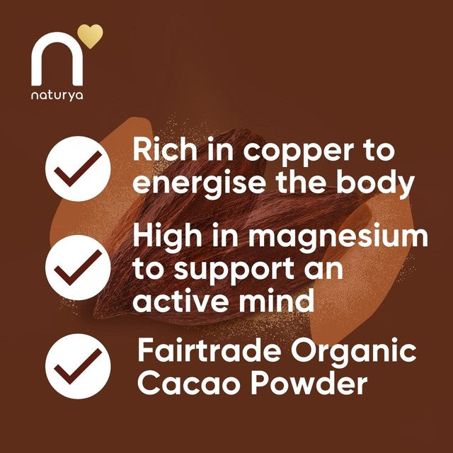 Naturya organic cacao powder 125g, imported from the UK