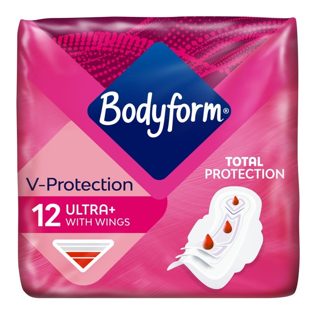 Bodyform Ultra Normal sanitary towels with wings 12 pack - British product