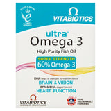 Vitabiotics Ultra Omega 3 high purity fish oil capsules 60 count (British brand)