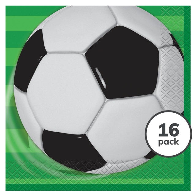 Unique Party football paper napkins 16 pack - British product