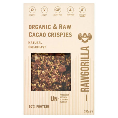 Céréales Croquantes Cacao Cru Bio Raw Gorilla 250g
