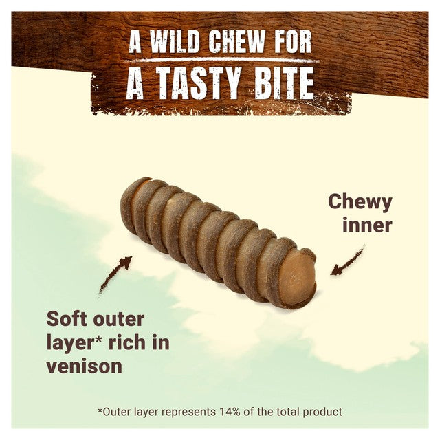 Adventuros Wild Chew Venison dog treats 200g - British product