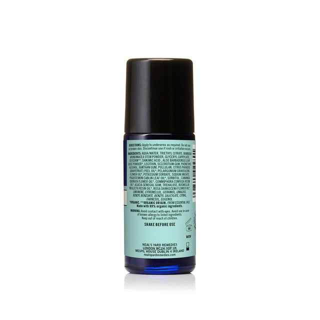 Neal's Yard Rose & Geranium Roll-On Deodorant 50ml, imported from the UK