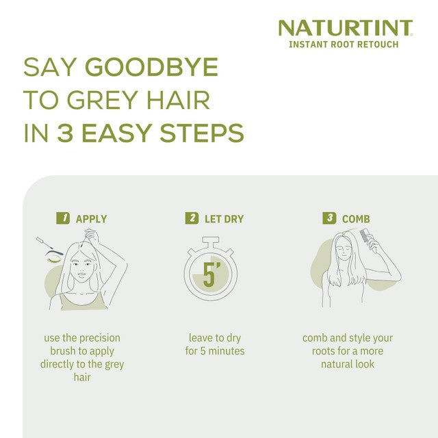Naturtint hair colour root touch-up Dark Brown 10g, imported from the UK