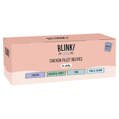 Blink Kitten Chicken & Fish Pouch Selection in Jelly Wet Cat Food 40 x 85g