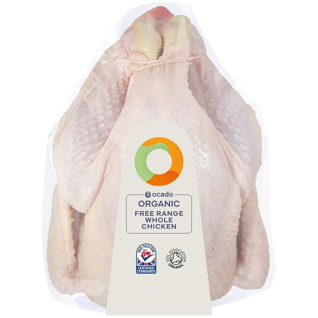 Ocado Organic Free Range Whole Chicken 1.8kg, imported from the UK