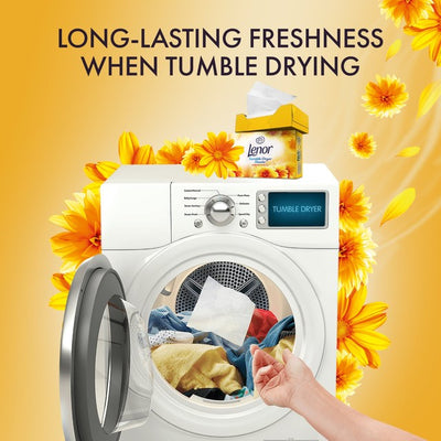 Lenor Fabric Tumble Dryer Sheets Summer Breeze Fabric Conditioner 34 Sheets