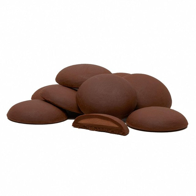 Raw Halo vegan chocolate buttons with hazelnut 90g, imported from the UK