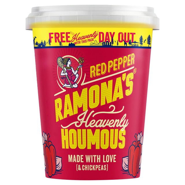 Ramona's Kitchen red pepper houmous 500g, imported from the UK