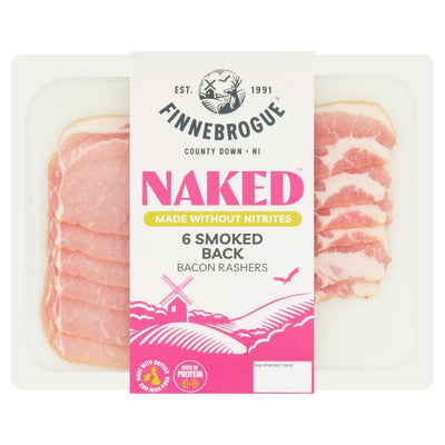 Finnebrogue Naked Røkt Svinebacon 6-pakning 200g