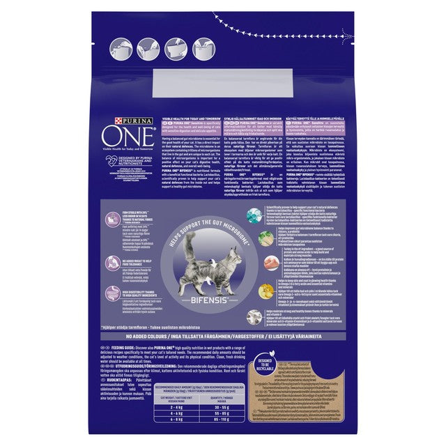 Purina ONE sensitive turkey and rice dry cat food 2.8kg, imported from the UK