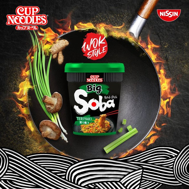 Nissin Soba Big Classic instant noodles pot 113g, imported from the UK