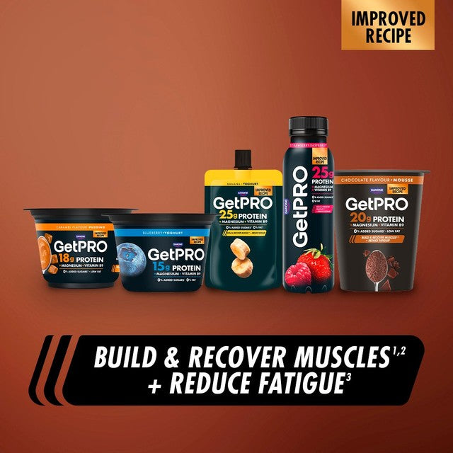 GetPro high protein chocolate hazelnut pudding 180g, UK version