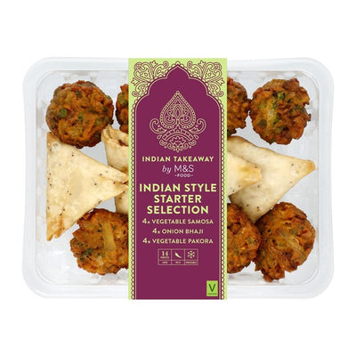 M&S Indian Starter Selection Vegetarian Party Snacks 300g