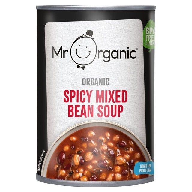 Mr Organic spicy mixed bean soup 400g, imported from the UK