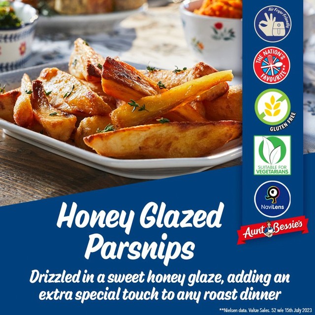 Aunt Bessie's honey glazed parsnips 500g - British product