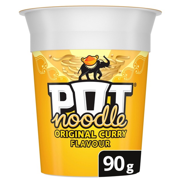 Pot Noodle Original Curry instant noodle pot 90g, imported from the UK