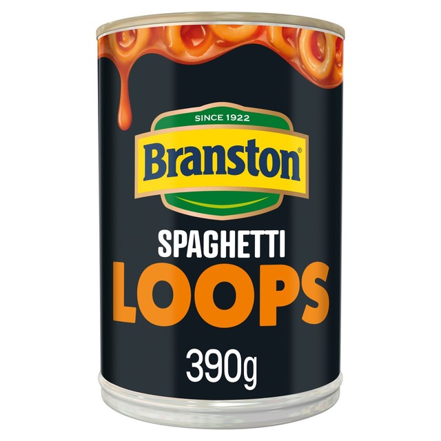 Branston spaghetti loops in tomato sauce 395g - British product