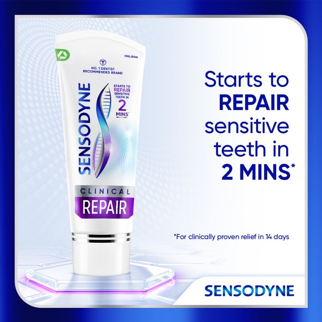 Sensodyne Clinical Repair Deep Clean Sensitive Toothpaste 75ml (British brand)