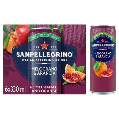 San Pellegrino Pomegranate & Orange Sparkling Fruit Beverage 6 x 330ml