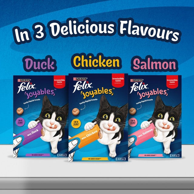 Felix Joyables Duck liquid cat treats 4 x 10g - British product