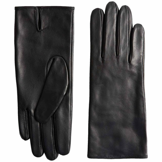 M&S women's leather gloves in black, size S, imported from the UK