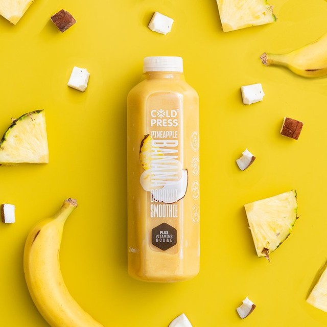 Coldpress Pineapple Banana Coconut Smoothie with Vitamins 750ml - British product