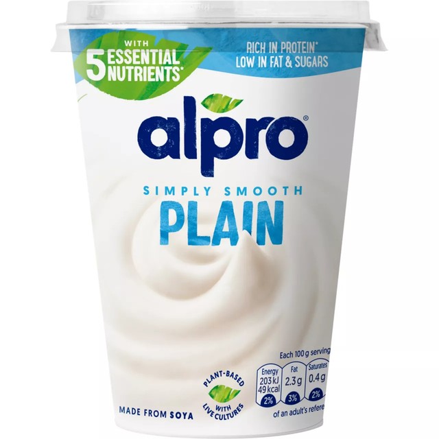 Alpro Plain Natural Soya Yogurt Alternative 500g - British product