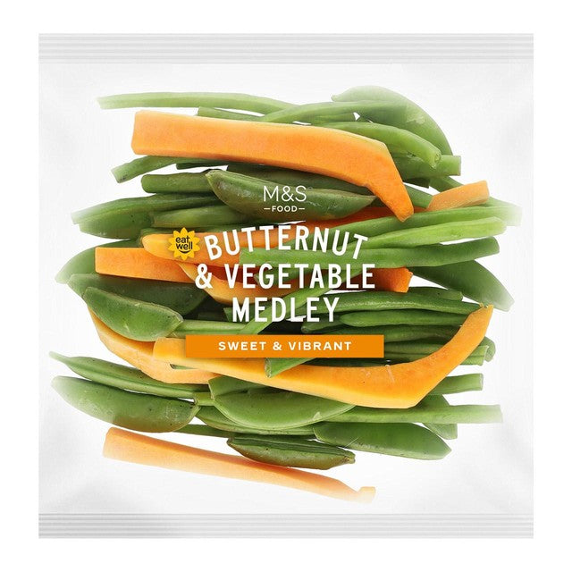 M&S butternut squash, tenderstem broccoli and mangetout vegetable mix 200g, imported from the UK