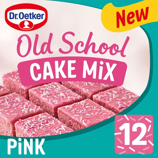 Dr. Oetker pink vanilla traybake mix 436g - British product