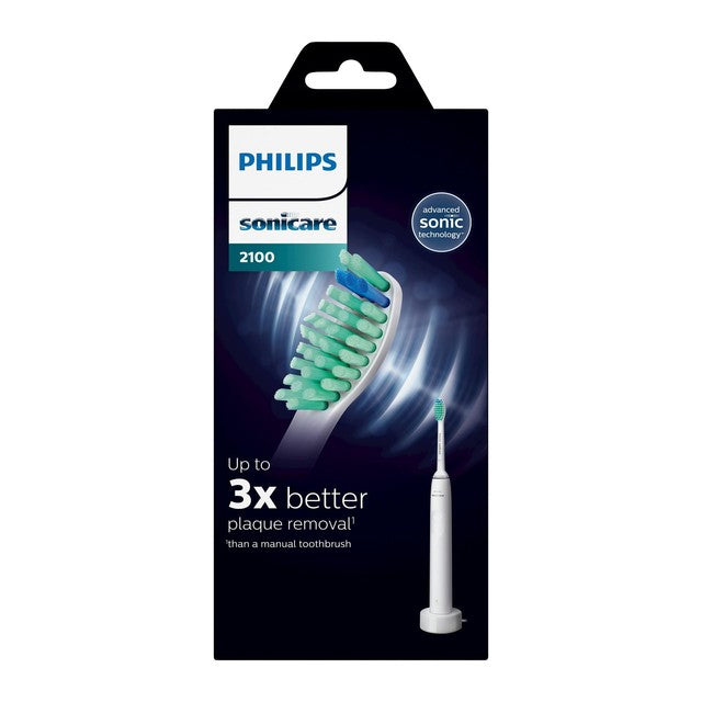 Philips Sonicare Series 2100 electric toothbrush in white, imported from the UK