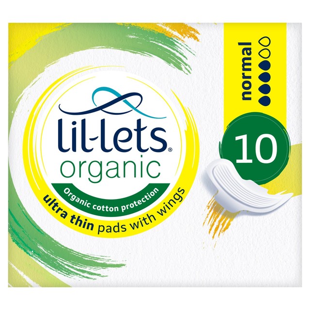 Lil-lets Organic Pads Normal 10 Pack, UK version