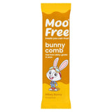 Moo Free Bunnycomb vegan chocolate bar 20g, imported from the UK